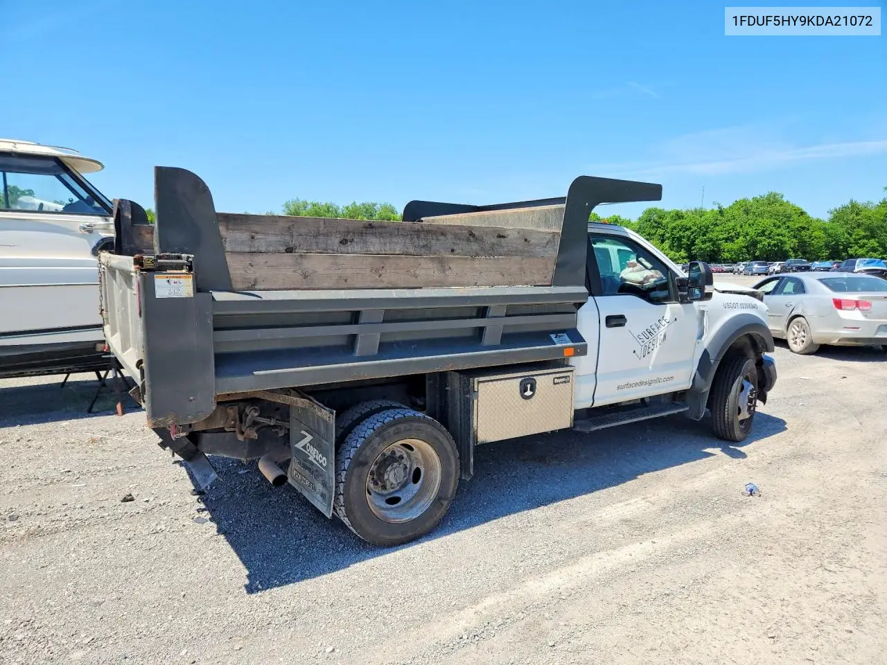 2019 Ford F550 Super Duty Dump Truck VIN: 1FDUF5HY9KDA21072 Lot: 55314006