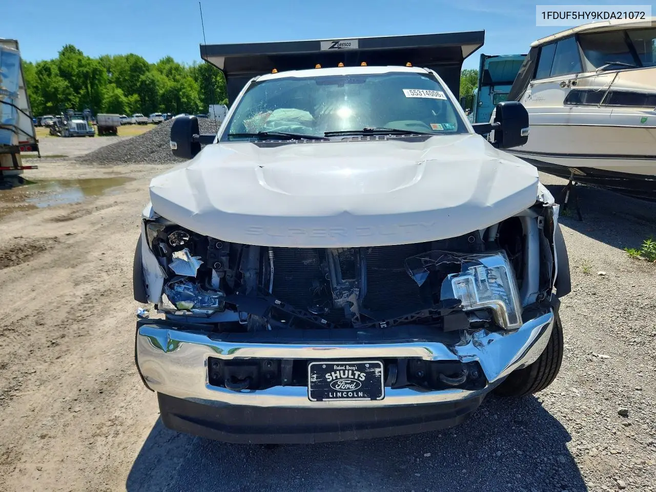 2019 Ford F550 Super Duty Dump Truck VIN: 1FDUF5HY9KDA21072 Lot: 55314006