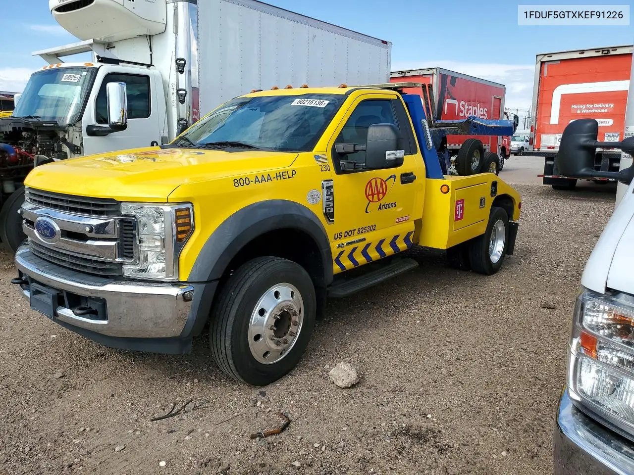 2019 Ford F550 Super Duty VIN: 1FDUF5GTXKEF91226 Lot: 60216136