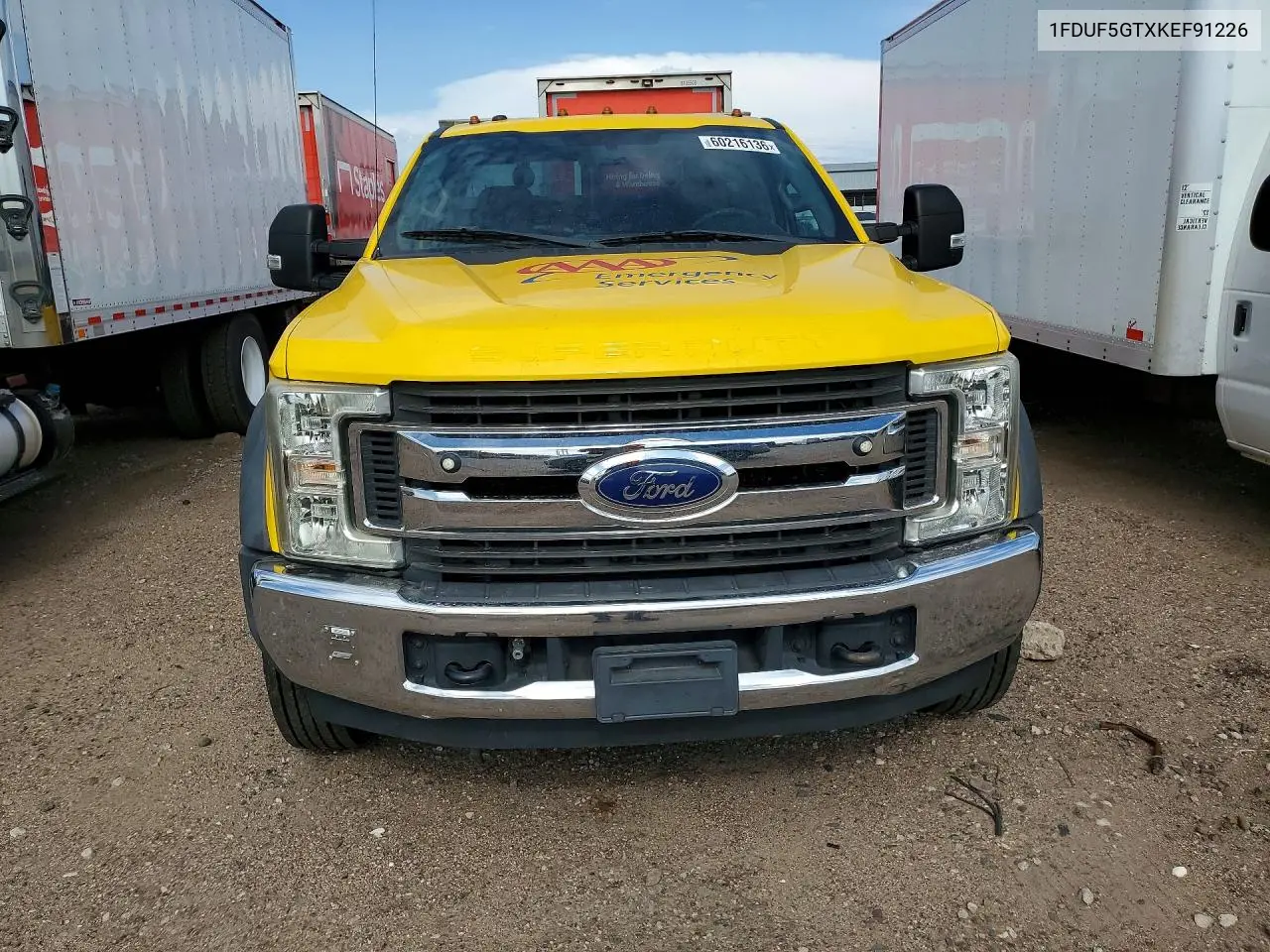 2019 Ford F550 Super Duty VIN: 1FDUF5GTXKEF91226 Lot: 60216136