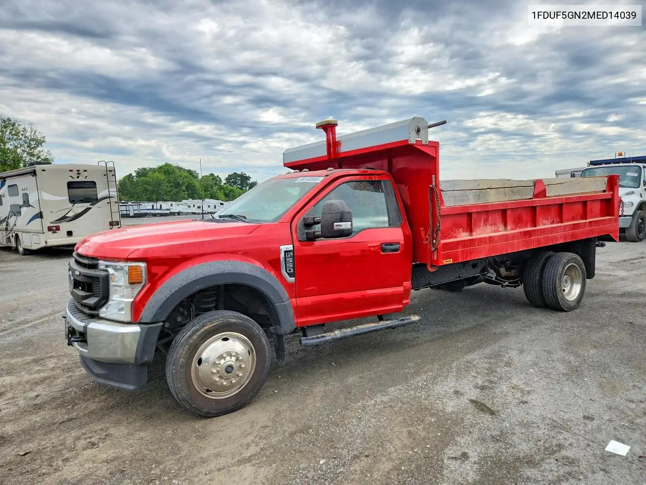 2021 Ford F550 Super Duty Dump Truck VIN: 1FDUF5GN2MED14039 Lot: 58143696