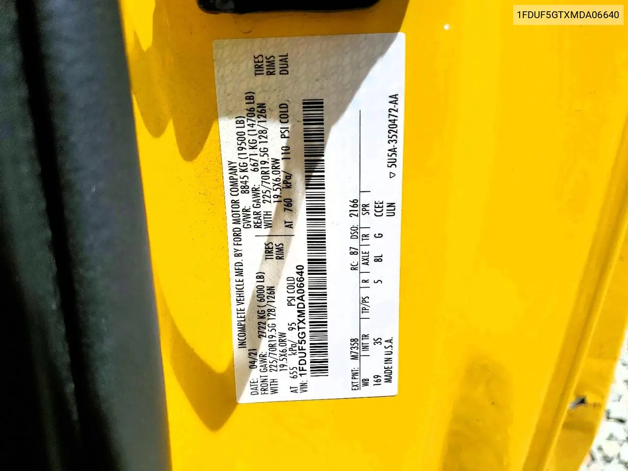 2021 Ford F-550 Sd Wrecker Tow Truck ** Cln Title * Pri Aaa Fleet ** VIN: 1FDUF5GTXMDA06640 Lot: 58336906