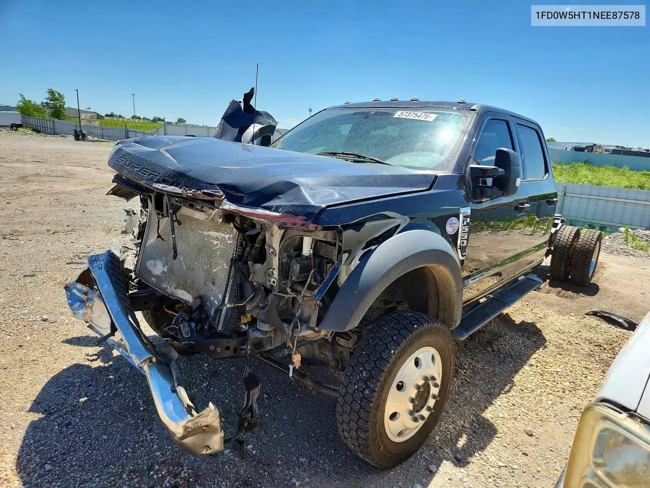 2022 Ford F550 Super Duty VIN: 1FD0W5HT1NEE87578 Lot: 57375476