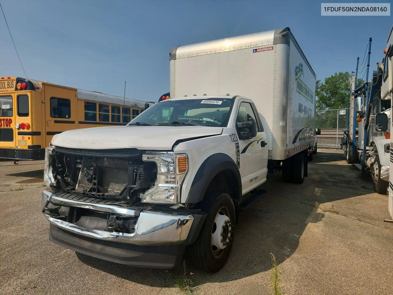 2022 Ford F550 Super Duty Box Truck VIN: 1FDUF5GN2NDA08160 Lot: 60995476