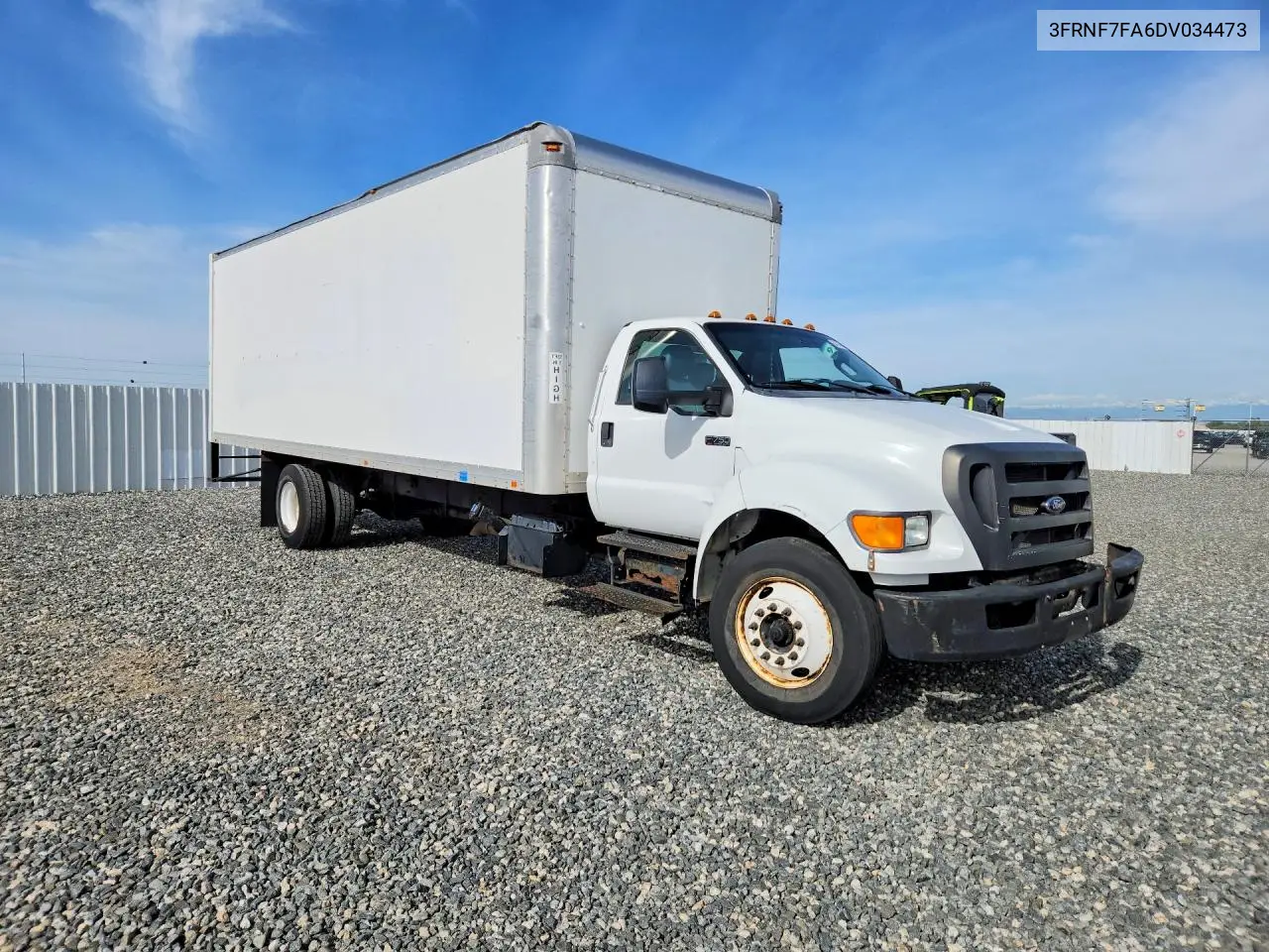 2013 Ford F750 Super Duty Box Truck VIN: 3FRNF7FA6DV034473 Lot: 54764606