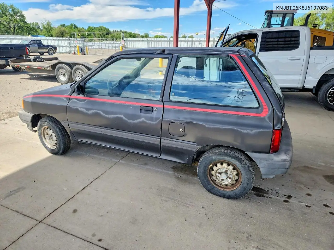 1988 Ford Festiva L VIN: KNJBT06K8J6197083 Lot: 58304056