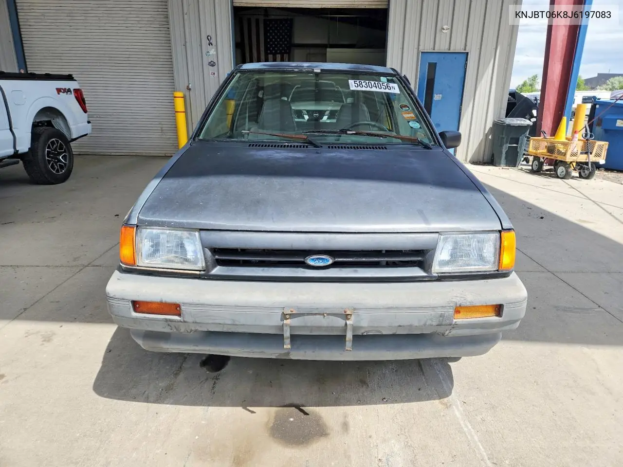 1988 Ford Festiva L VIN: KNJBT06K8J6197083 Lot: 58304056