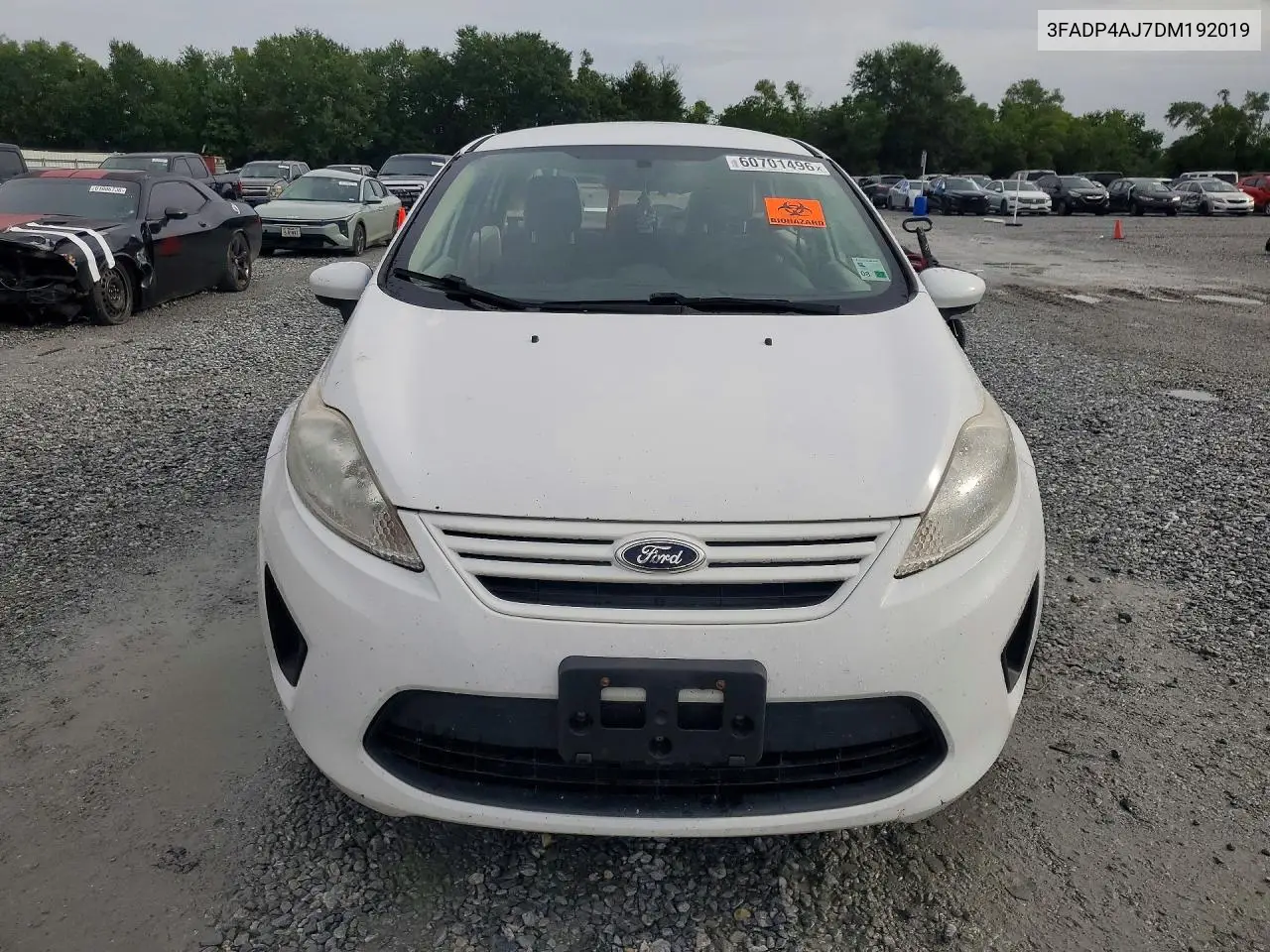 2013 Ford Fiesta S VIN: 3FADP4AJ7DM192019 Lot: 60701496