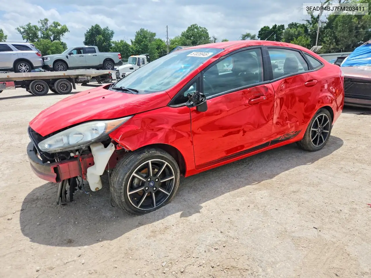 2015 Ford Fiesta Se VIN: 3FADP4BJ7FM203411 Lot: 57028946