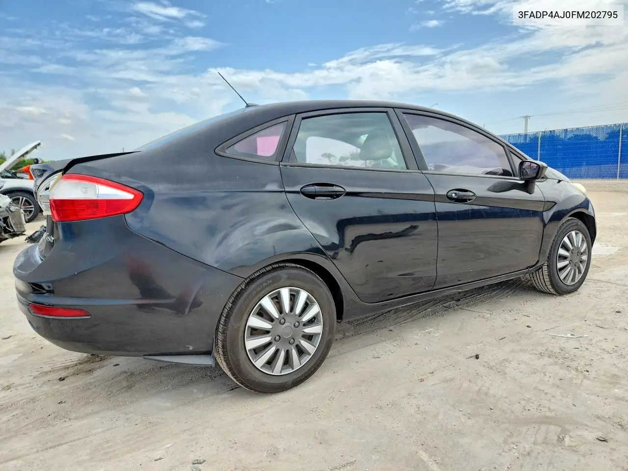 2015 Ford Fiesta S VIN: 3FADP4AJ0FM202795 Lot: 61592016