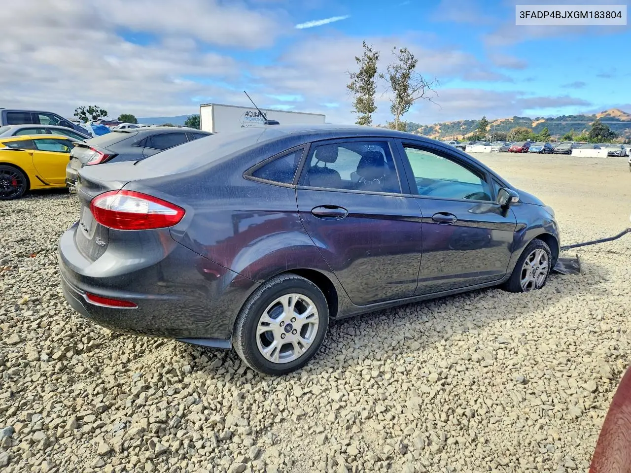 2016 Ford Fiesta Se VIN: 3FADP4BJXGM183804 Lot: 58787466
