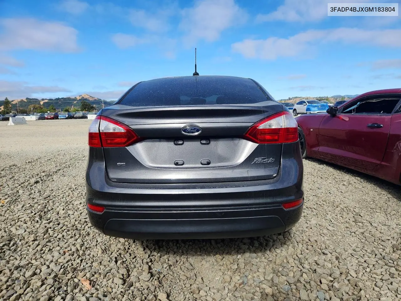 2016 Ford Fiesta Se VIN: 3FADP4BJXGM183804 Lot: 58787466