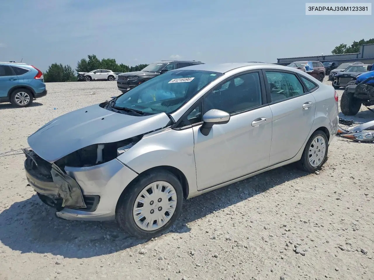 2016 Ford Fiesta S VIN: 3FADP4AJ3GM123381 Lot: 61216496