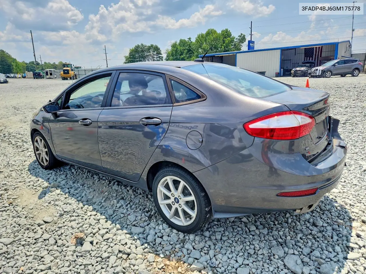 2016 Ford Fiesta Se VIN: 3FADP4BJ6GM175778 Lot: 61351156