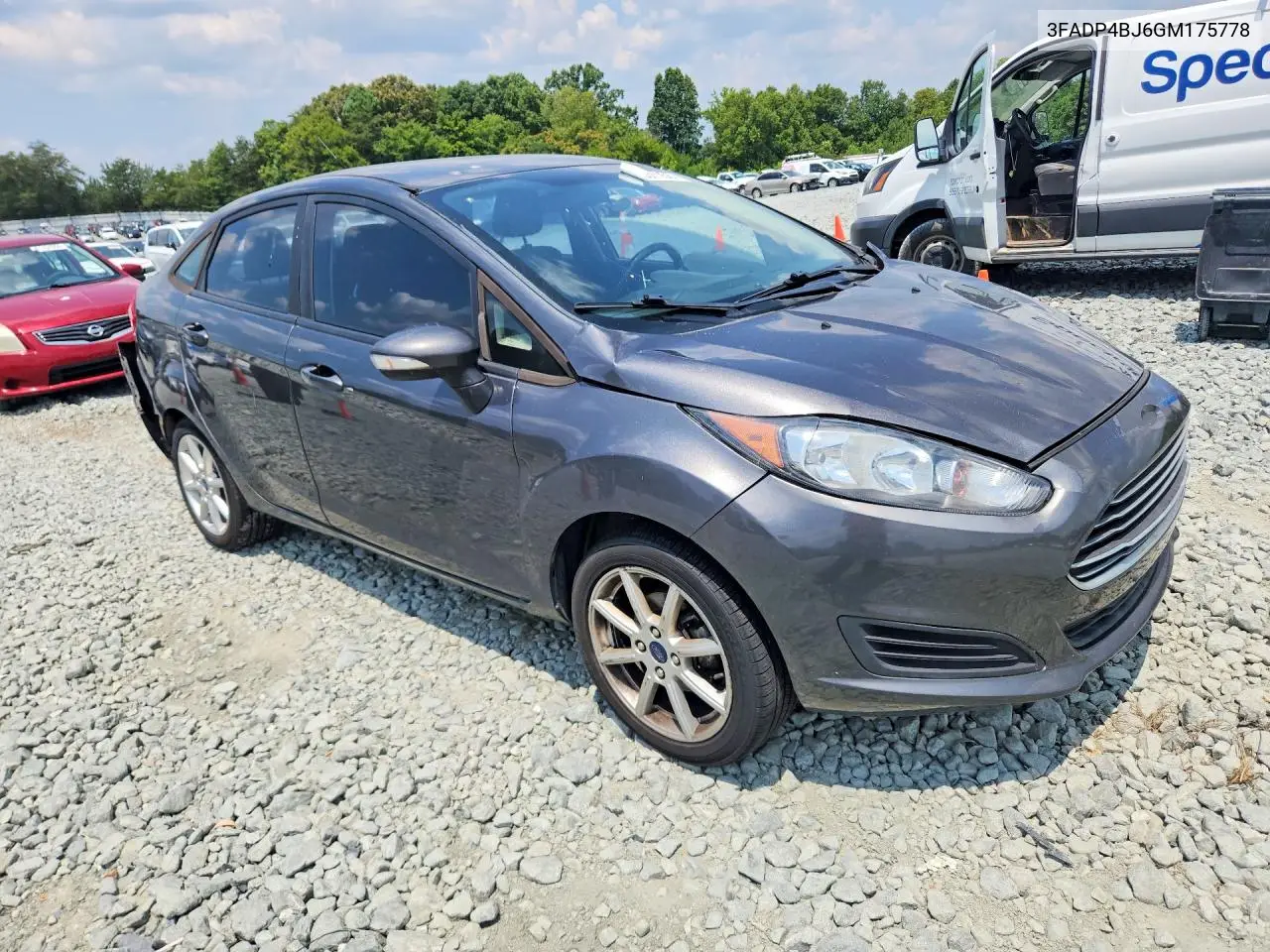 2016 Ford Fiesta Se VIN: 3FADP4BJ6GM175778 Lot: 61351156