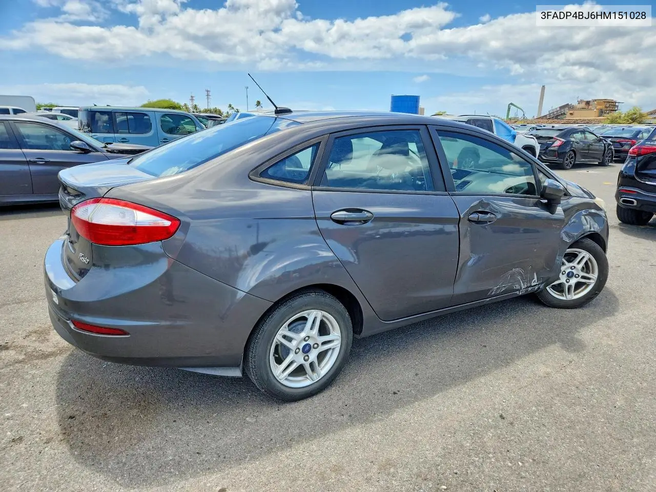 2017 Ford Fiesta Se VIN: 3FADP4BJ6HM151028 Lot: 60705696