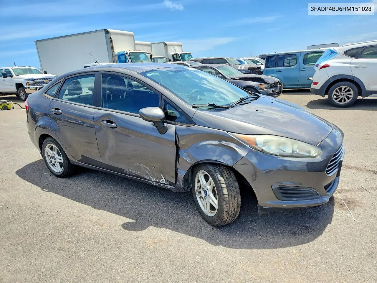 2017 Ford Fiesta Se VIN: 3FADP4BJ6HM151028 Lot: 60705696