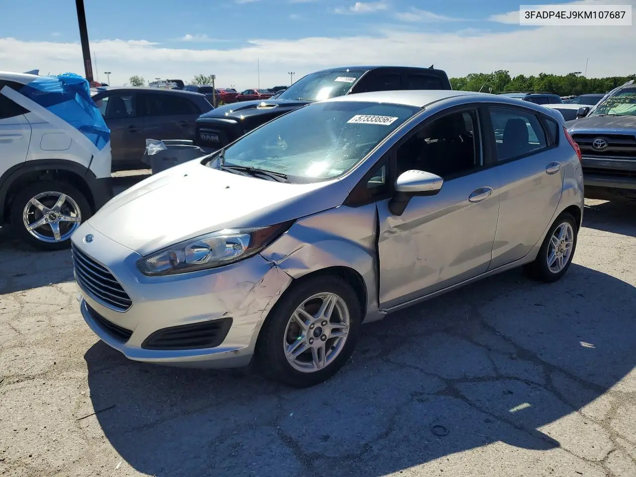 2019 Ford Fiesta Se VIN: 3FADP4EJ9KM107687 Lot: 57333856