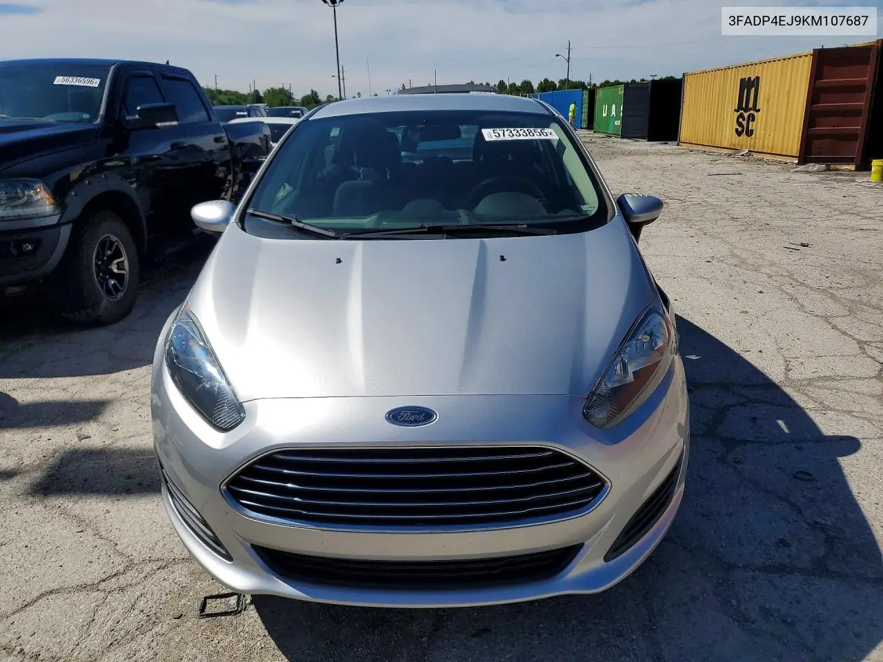 2019 Ford Fiesta Se VIN: 3FADP4EJ9KM107687 Lot: 57333856