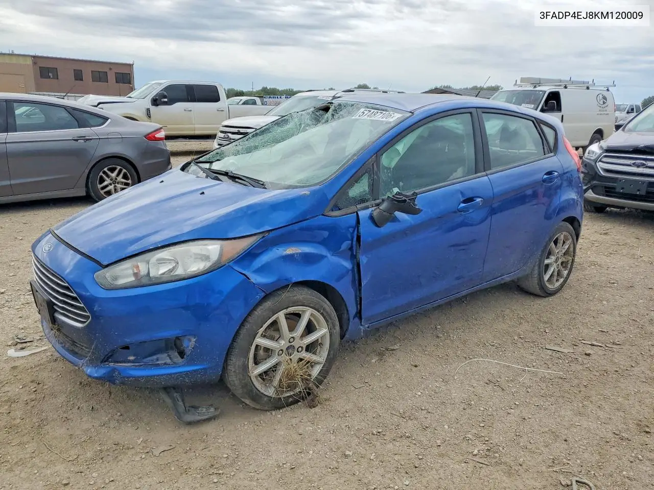2019 Ford Fiesta Se VIN: 3FADP4EJ8KM120009 Lot: 57487106