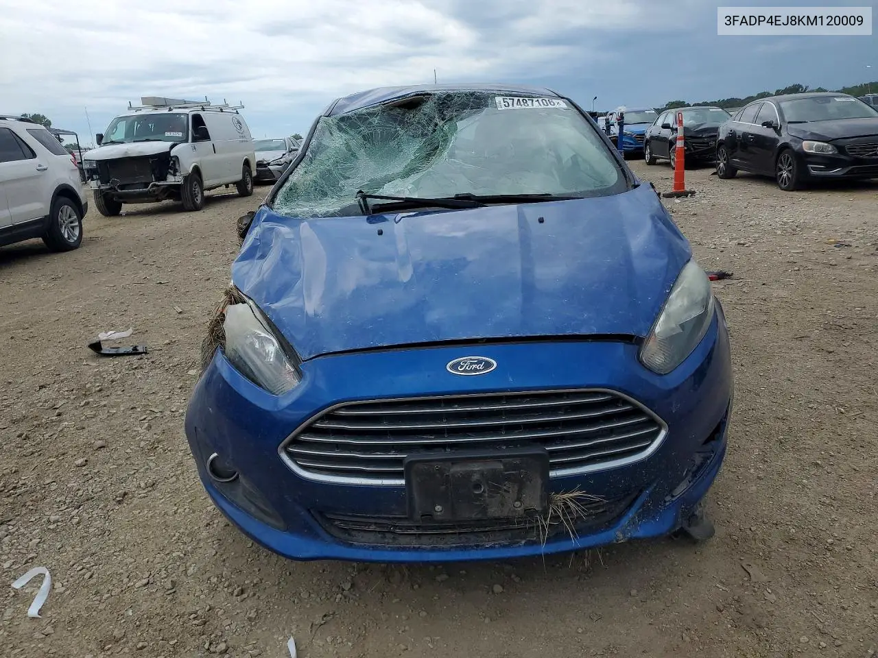 2019 Ford Fiesta Se VIN: 3FADP4EJ8KM120009 Lot: 57487106