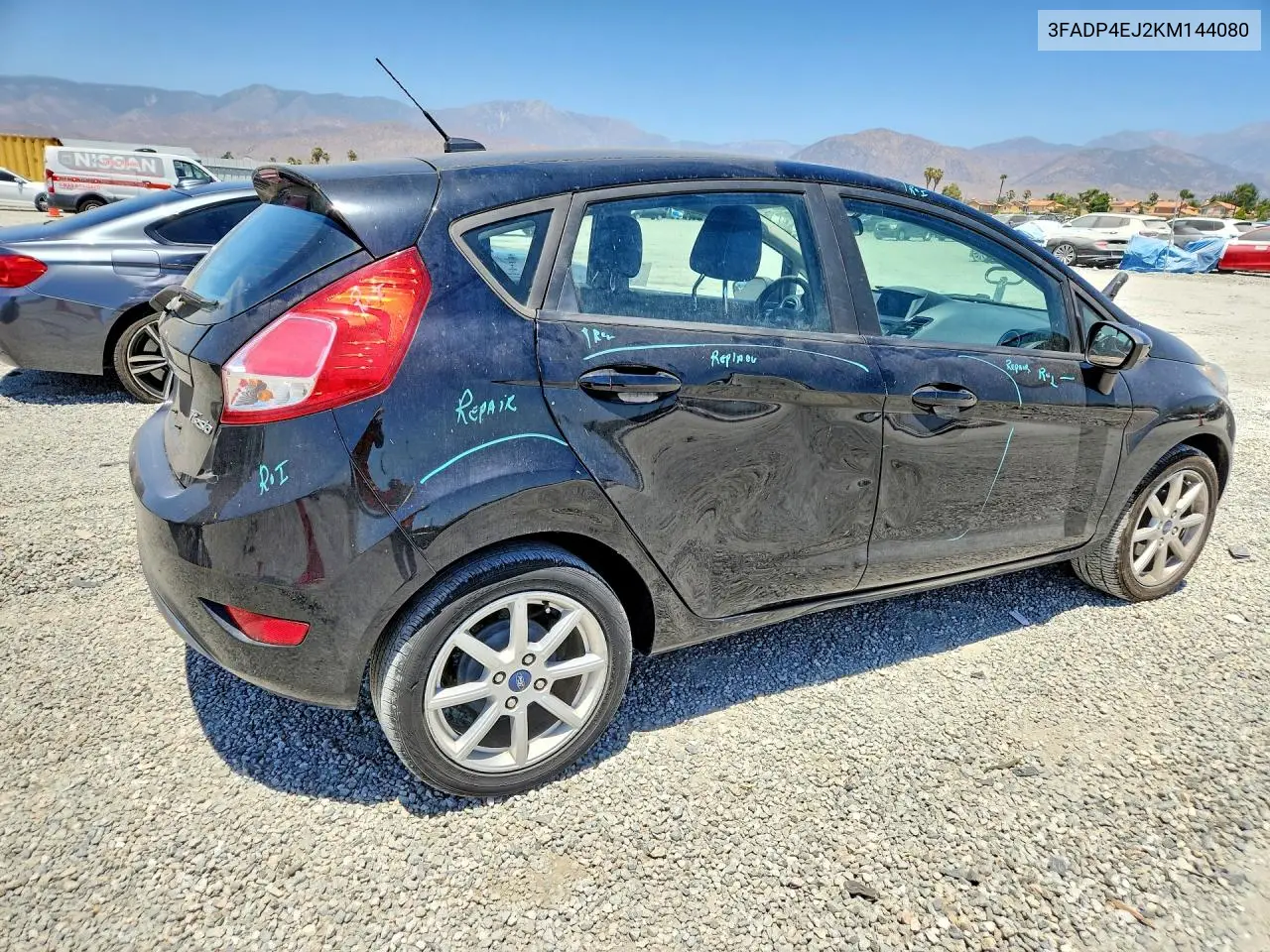 2019 Ford Fiesta Se VIN: 3FADP4EJ2KM144080 Lot: 60805676