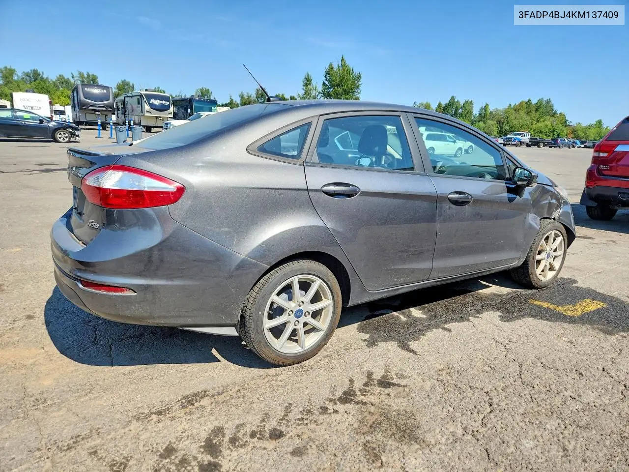 2019 Ford Fiesta Se VIN: 3FADP4BJ4KM137409 Lot: 60827396