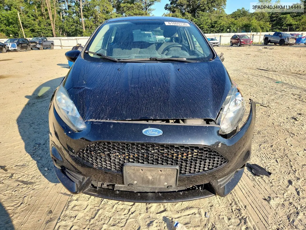 2019 Ford Fiesta St VIN: 3FADP4DJ4KM114449 Lot: 61009736