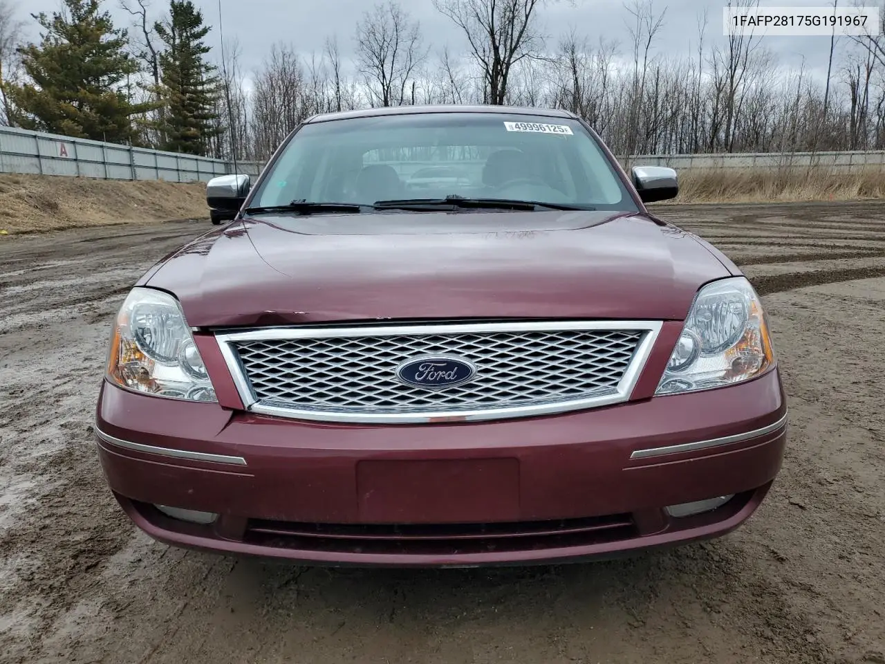 2005 Ford Five Hundred Limited VIN: 1FAFP28175G191967 Lot: 49996125