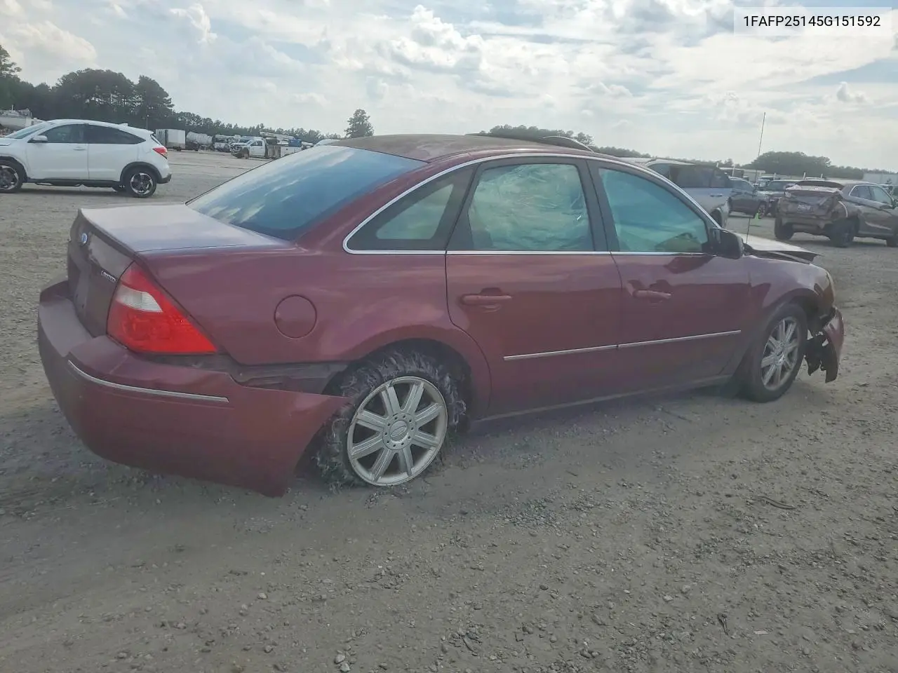 2005 Ford Five Hundred Limited VIN: 1FAFP25145G151592 Lot: 57000006