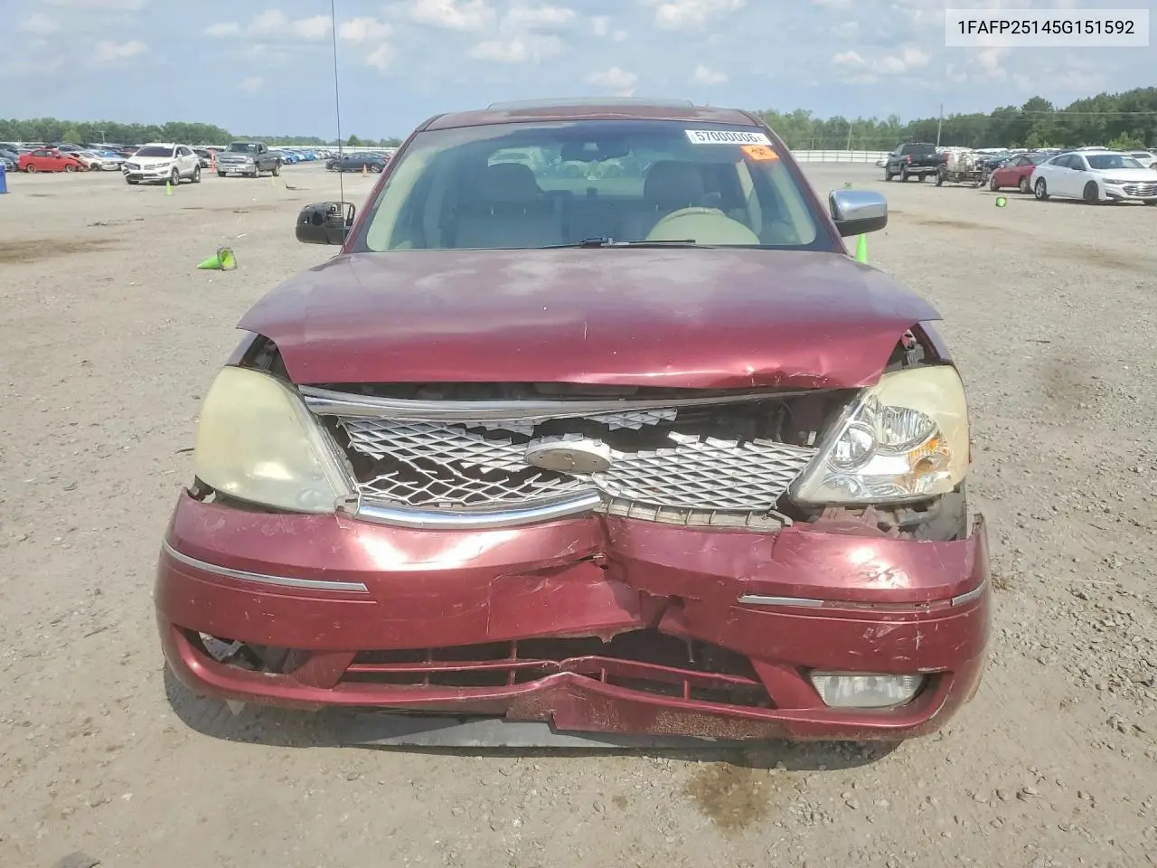 2005 Ford Five Hundred Limited VIN: 1FAFP25145G151592 Lot: 57000006