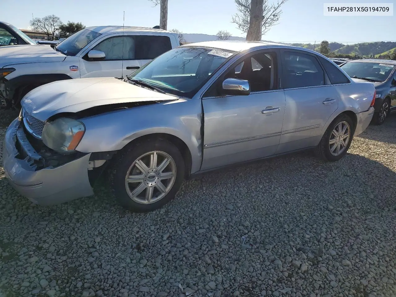 2005 Ford Five Hundred Limited VIN: 1FAHP281X5G194709 Lot: 72422355