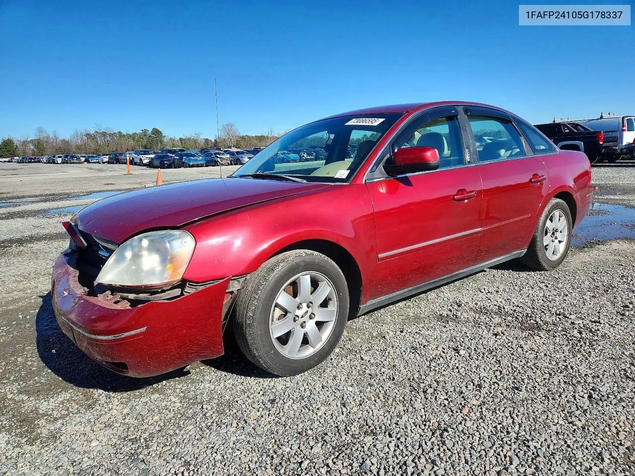 2005 Ford Five Hundred Sel VIN: 1FAFP24105G178337 Lot: 73086595
