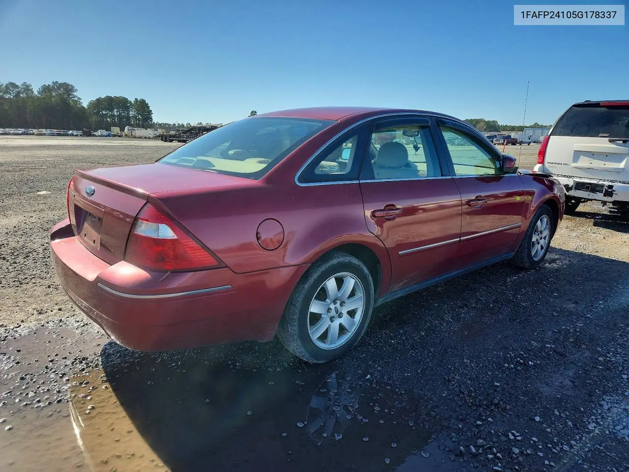 2005 Ford Five Hundred Sel VIN: 1FAFP24105G178337 Lot: 73086595