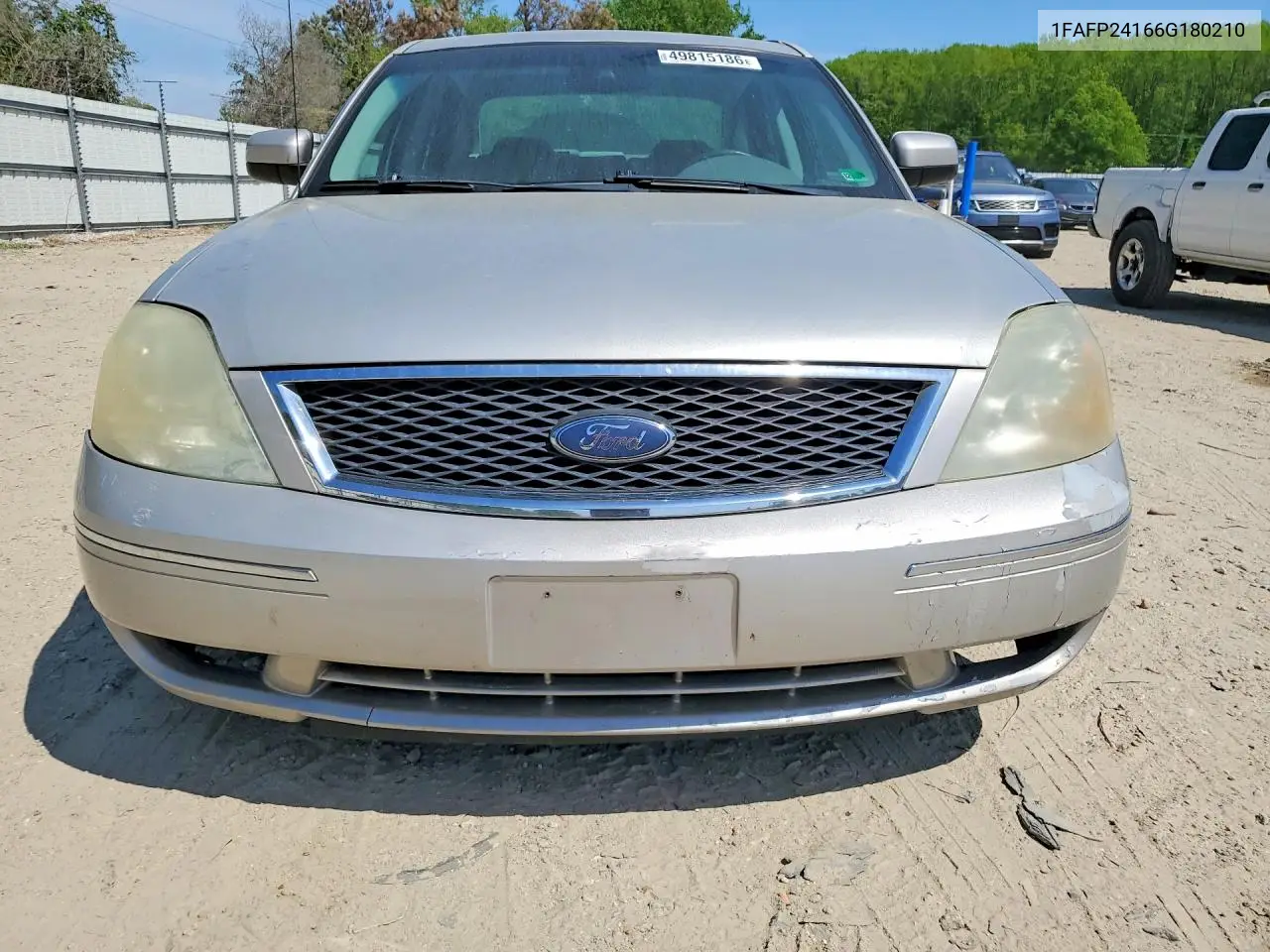 2006 Ford Five Hundred Sel VIN: 1FAFP24166G180210 Lot: 49815186