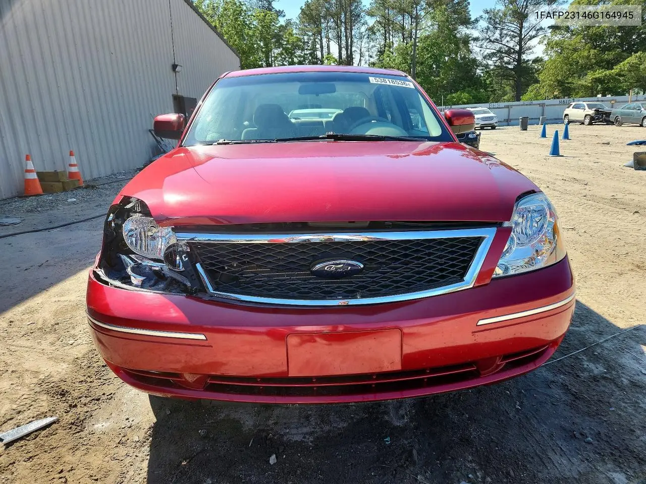 2006 Ford Five Hundred Se VIN: 1FAFP23146G164945 Lot: 53818536
