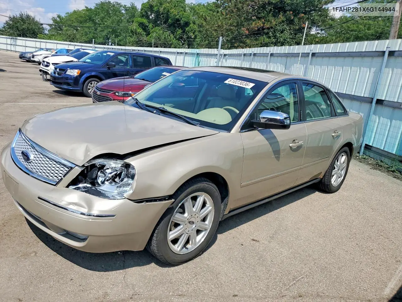 2006 Ford Five Hundred Limited VIN: 1FAHP281X6G144944 Lot: 61023036