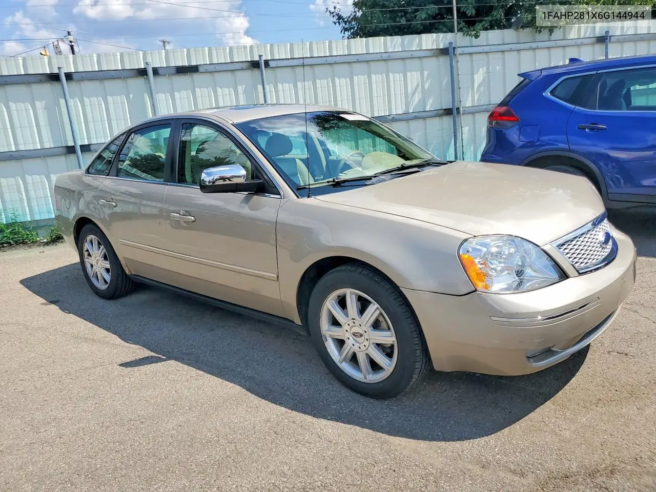 2006 Ford Five Hundred Limited VIN: 1FAHP281X6G144944 Lot: 61023036