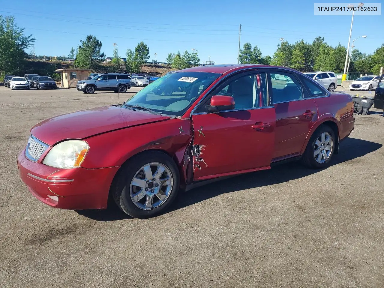 2007 Ford Five Hundred Sel VIN: 1FAHP24177G162633 Lot: 52906276