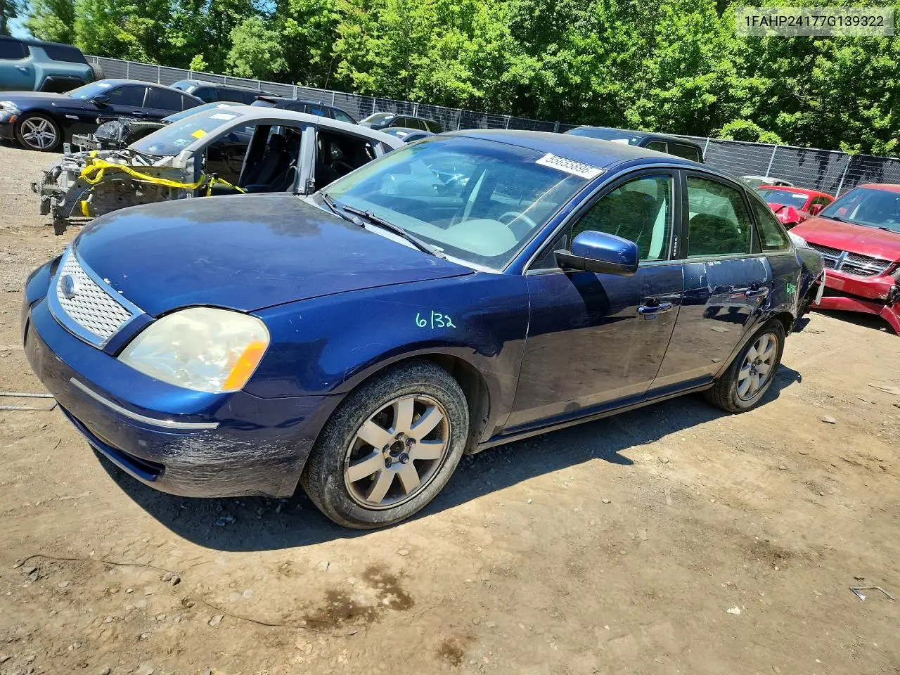 2007 Ford Five Hundred Sel VIN: 1FAHP24177G139322 Lot: 55655896