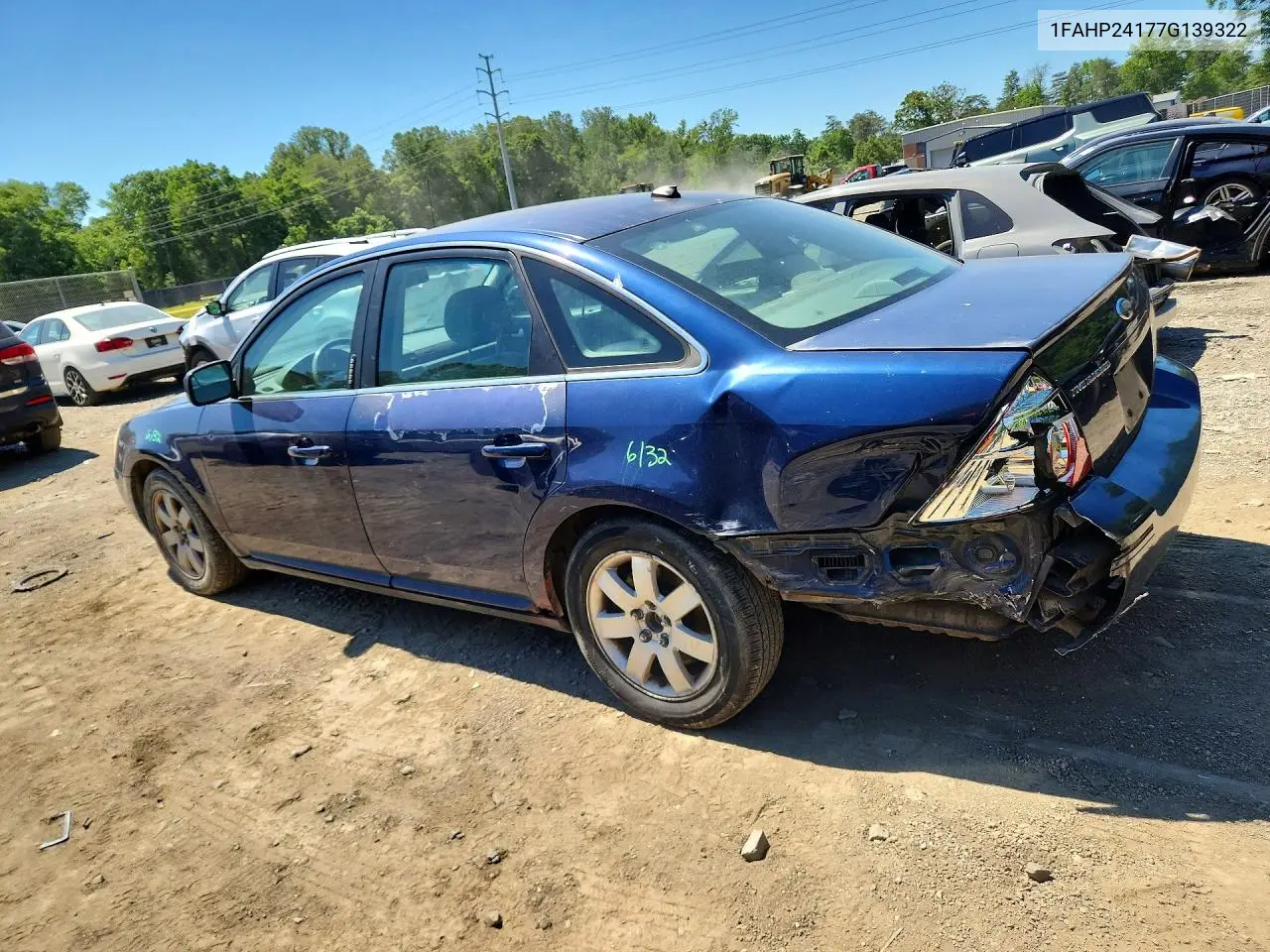 2007 Ford Five Hundred Sel VIN: 1FAHP24177G139322 Lot: 55655896