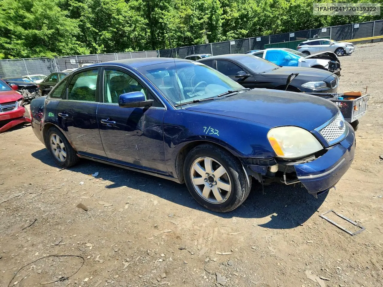 2007 Ford Five Hundred Sel VIN: 1FAHP24177G139322 Lot: 55655896