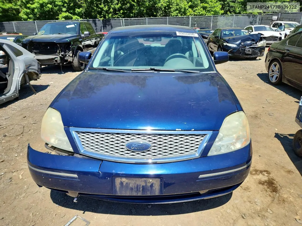 2007 Ford Five Hundred Sel VIN: 1FAHP24177G139322 Lot: 55655896