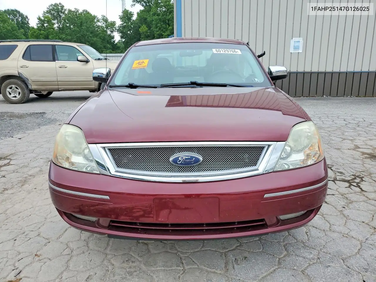 2007 Ford Five Hundred Limited VIN: 1FAHP25147G126025 Lot: 60129766