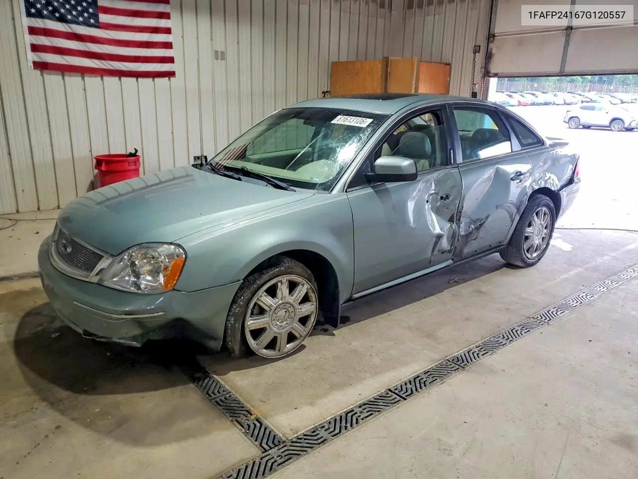 2007 Ford Five Hundred Sel VIN: 1FAFP24167G120557 Lot: 61613106