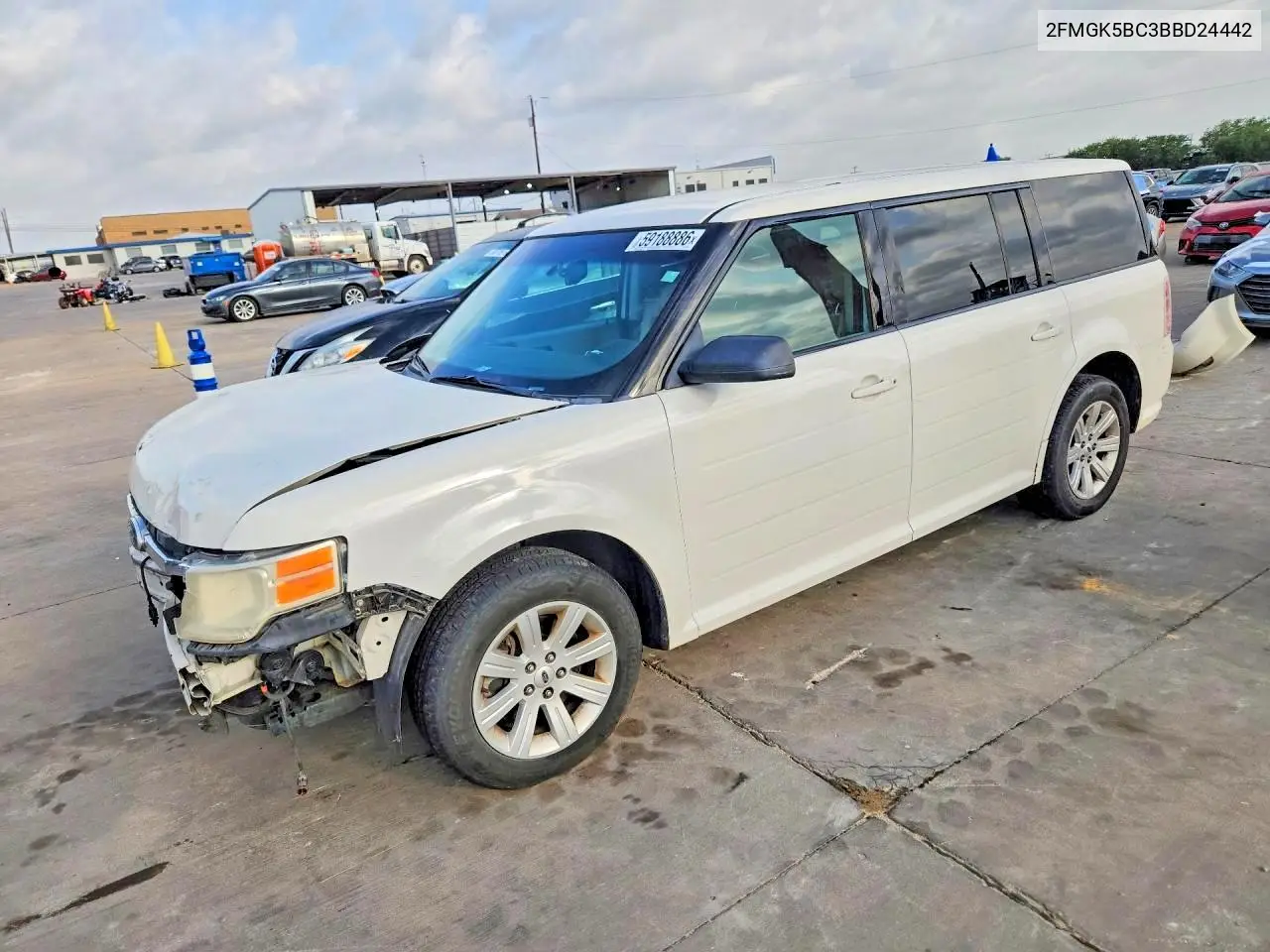 2011 Ford Flex Se VIN: 2FMGK5BC3BBD24442 Lot: 59188886