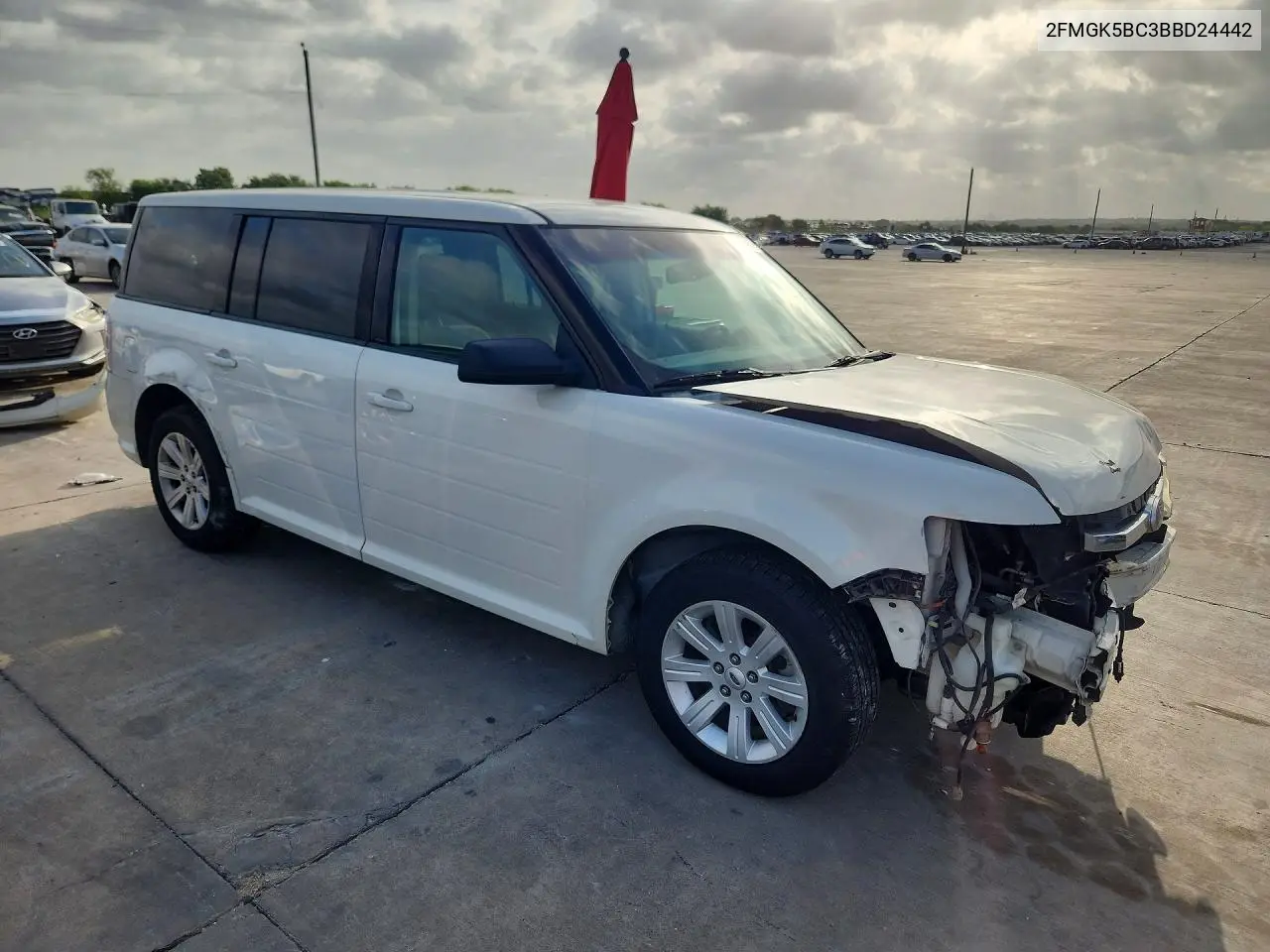 2011 Ford Flex Se VIN: 2FMGK5BC3BBD24442 Lot: 59188886