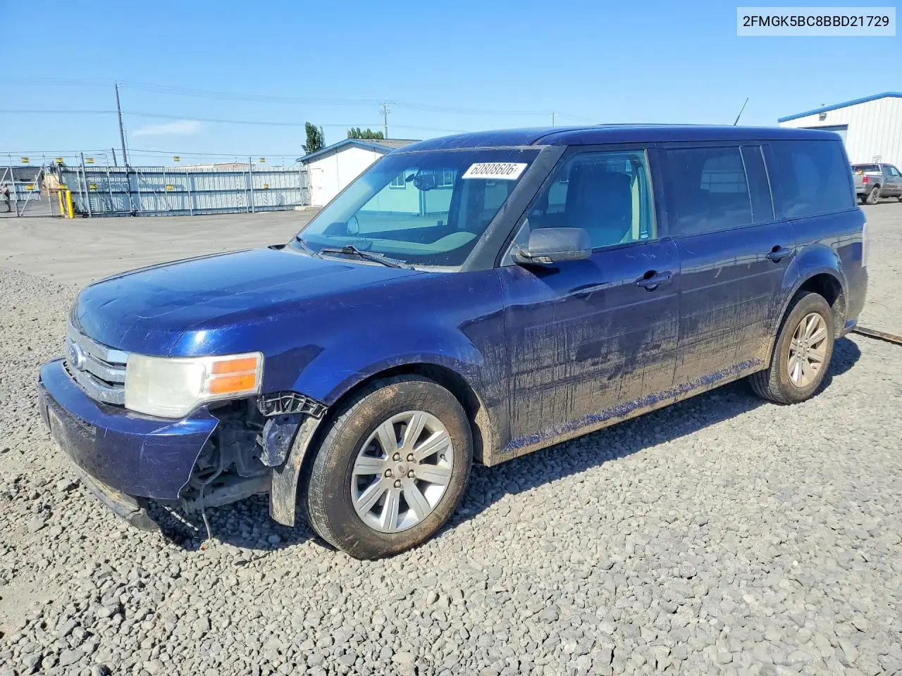 2011 Ford Flex Se VIN: 2FMGK5BC8BBD21729 Lot: 60808606
