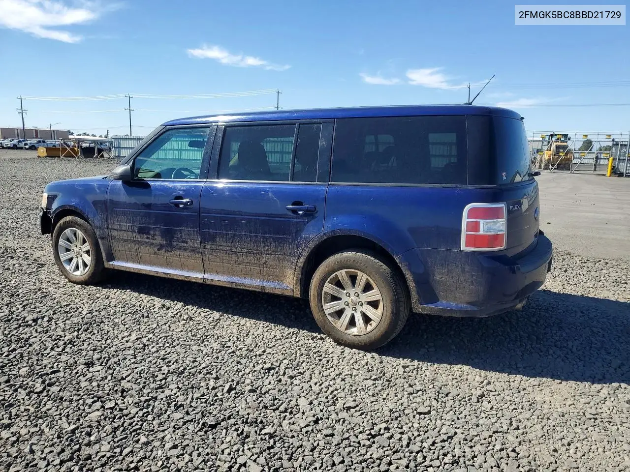 2011 Ford Flex Se VIN: 2FMGK5BC8BBD21729 Lot: 60808606
