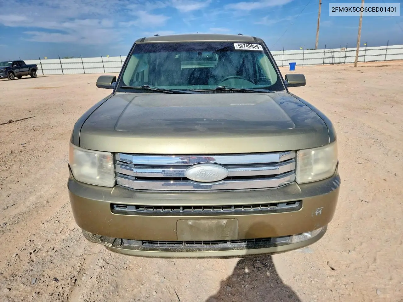 2012 Ford Flex Sel VIN: 2FMGK5CC6CBD01401 Lot: 58749806